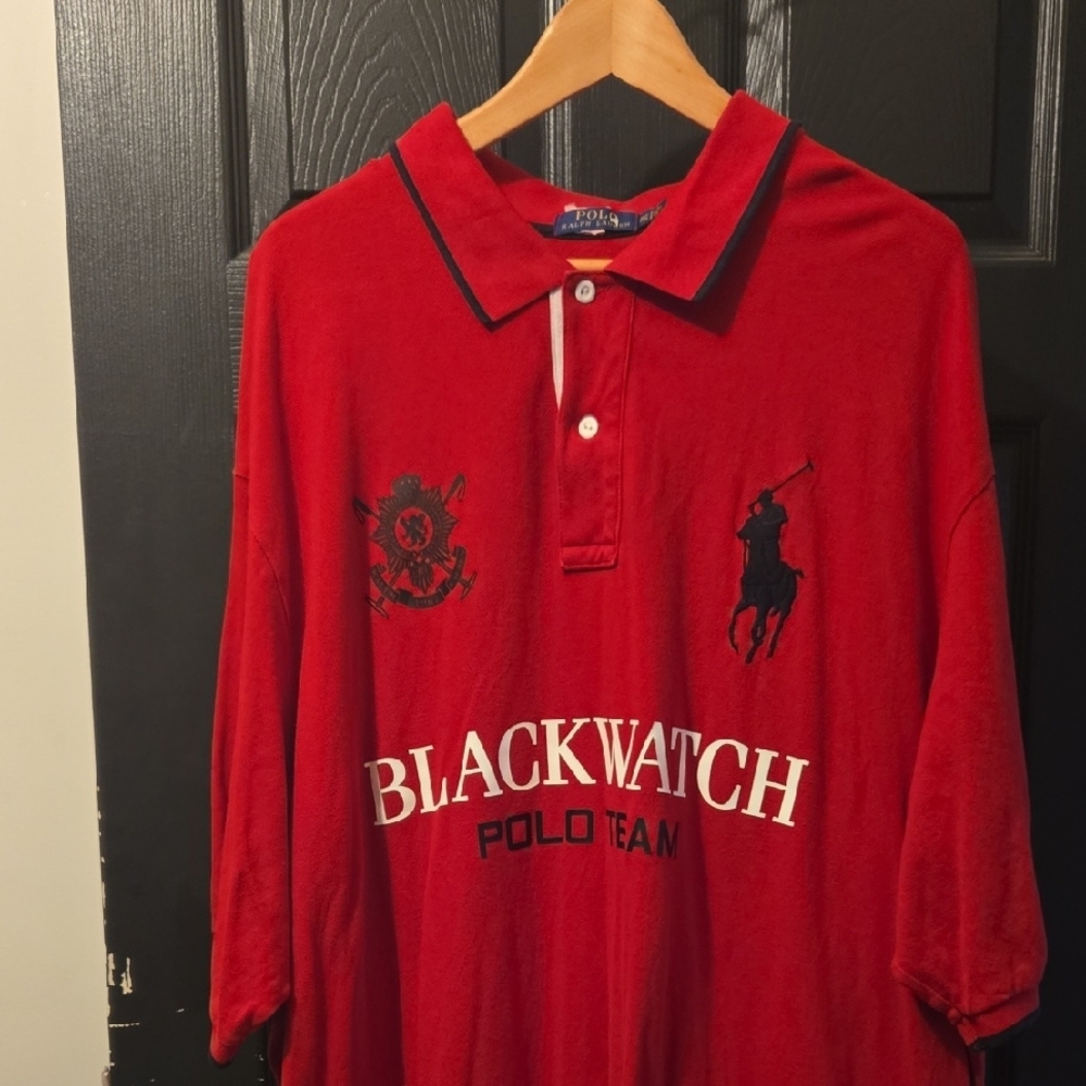 Polo by Ralph Lauren Red Polo Shirt with Skull Design